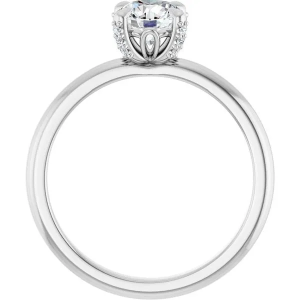 Claw-Prong Accented Engagement Ring Image 2 Austin's Fine Diamonds & Jewelry Lyndhurst, NJ
