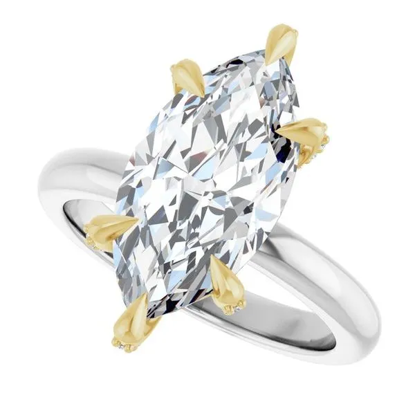 Claw-Prong Accented Engagement Ring Image 5 JF Jones Jewelers Rochester, NY