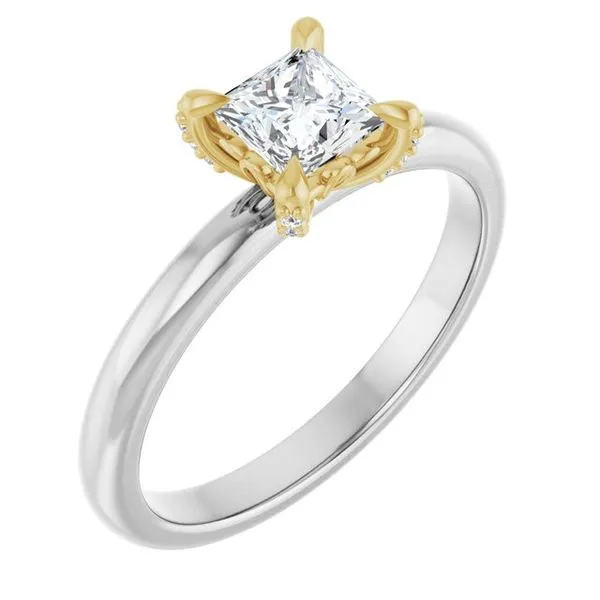 Claw-Prong Accented Engagement Ring The Jewelry Source El Segundo, CA