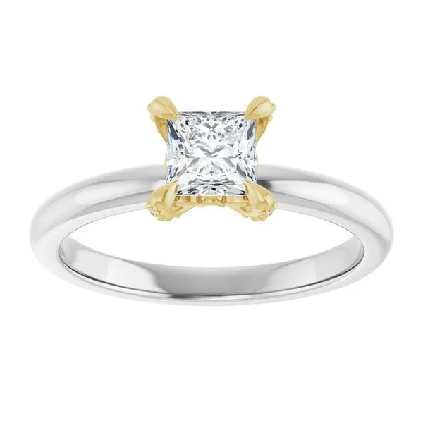 Claw-Prong Accented Engagement Ring Image 3 Don's Jewelry & Design Washington, IA