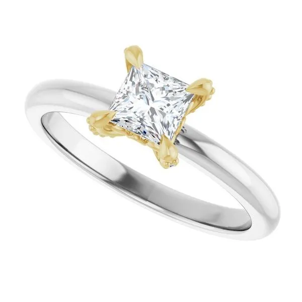 Claw-Prong Accented Engagement Ring Image 5 Don's Jewelry & Design Washington, IA