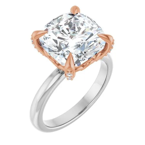 Claw-Prong Accented Engagement Ring