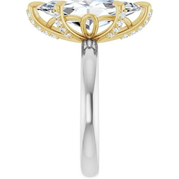 Claw-Prong Accented Engagement Ring Image 4 Clater Jewelers Louisville, KY