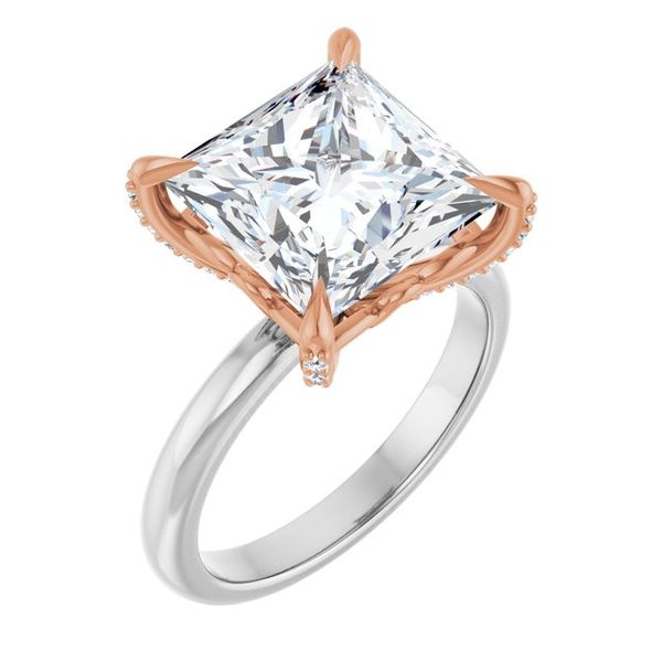 Claw-Prong Accented Engagement Ring