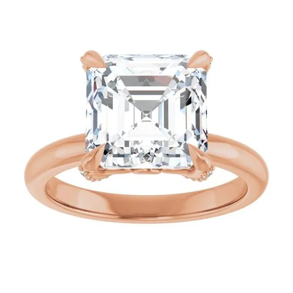 Claw-Prong Accented Engagement Ring Image 3 Arezzo Jewelers Elmwood Park, IL