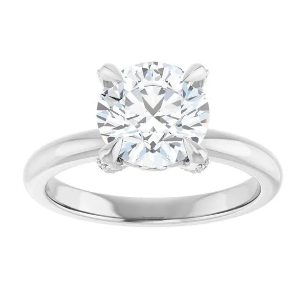 Claw-Prong Accented Engagement Ring Image 3 Virtus Collective Newport Beach , CA