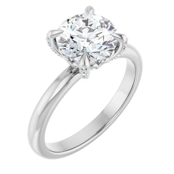 Claw-Prong Accented Engagement Ring Raleigh Diamond Fine Jewelry Raleigh, NC