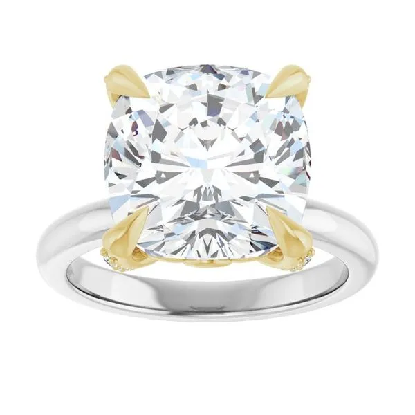 Claw-Prong Accented Engagement Ring Image 3 J. West Jewelers Round Rock, TX