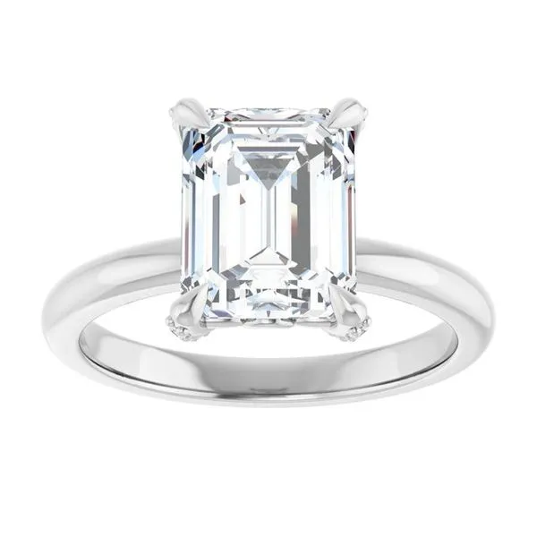 Claw-Prong Accented Engagement Ring Image 3 Northwood Jewelers Northwood, OH