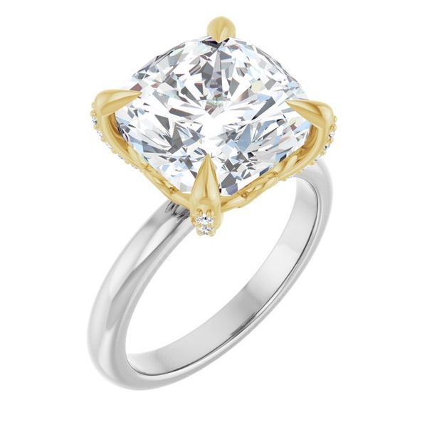 Claw-Prong Accented Engagement Ring