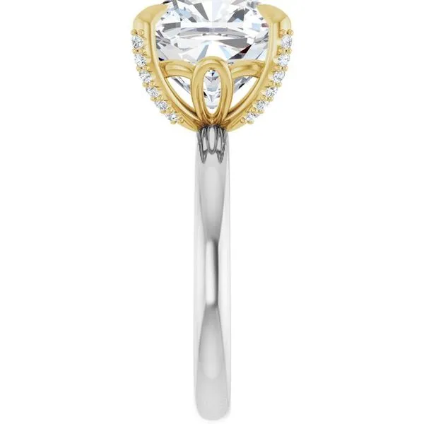 Claw-Prong Accented Engagement Ring Image 4 Stuart Benjamin & Co. Jewelry Designs San Diego, CA