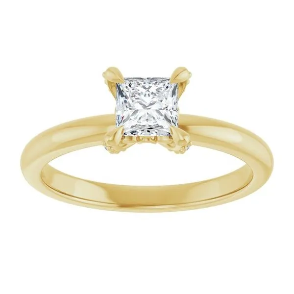 Claw-Prong Accented Engagement Ring Image 3 JF Jones Jewelers Rochester, NY