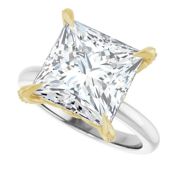 Claw-Prong Accented Engagement Ring Image 5 Austin's Fine Diamonds & Jewelry Lyndhurst, NJ