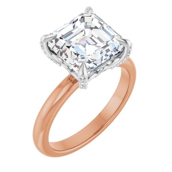Claw-Prong Accented Engagement Ring