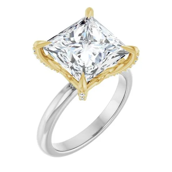 Claw-Prong Accented Engagement Ring
