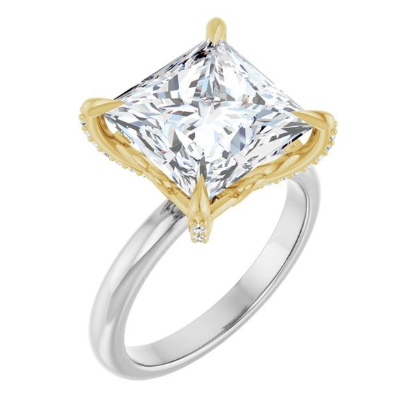 Claw-Prong Accented Engagement Ring
