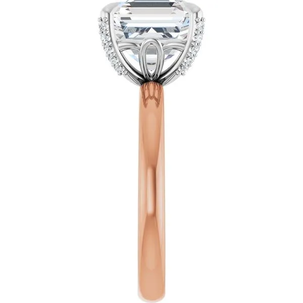 Claw-Prong Accented Engagement Ring Image 4 Vulcan's Forge LLC KANSAS CITY, MO