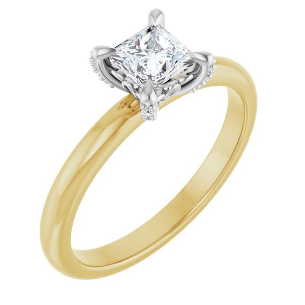 Claw-Prong Accented Engagement Ring