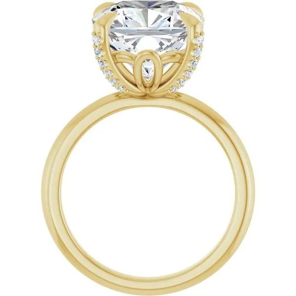 Claw-Prong Accented Engagement Ring Image 2 Banks Jewelers Burnsville, NC