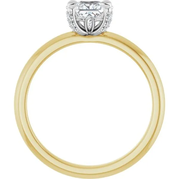Claw-Prong Accented Engagement Ring Image 2 Hudson Valley Goldsmith New Paltz, NY