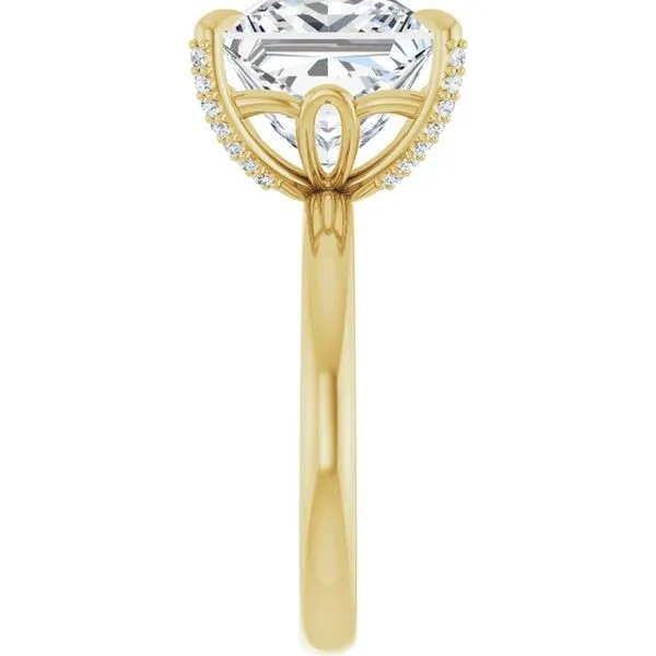 Claw-Prong Accented Engagement Ring Image 4 The Jewelry Source El Segundo, CA