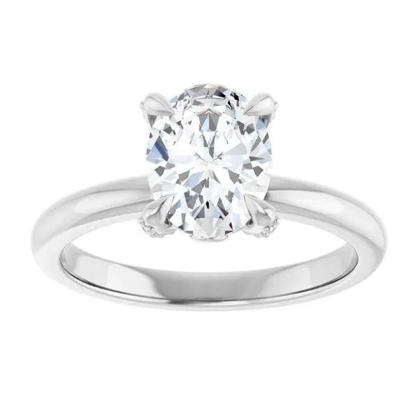 Claw-Prong Accented Engagement Ring Image 3 Vulcan's Forge LLC KANSAS CITY, MO
