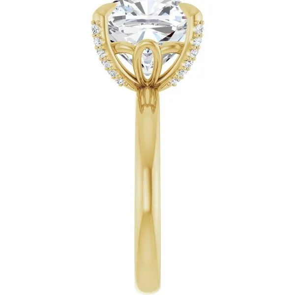 Claw-Prong Accented Engagement Ring Image 4 Clater Jewelers Louisville, KY