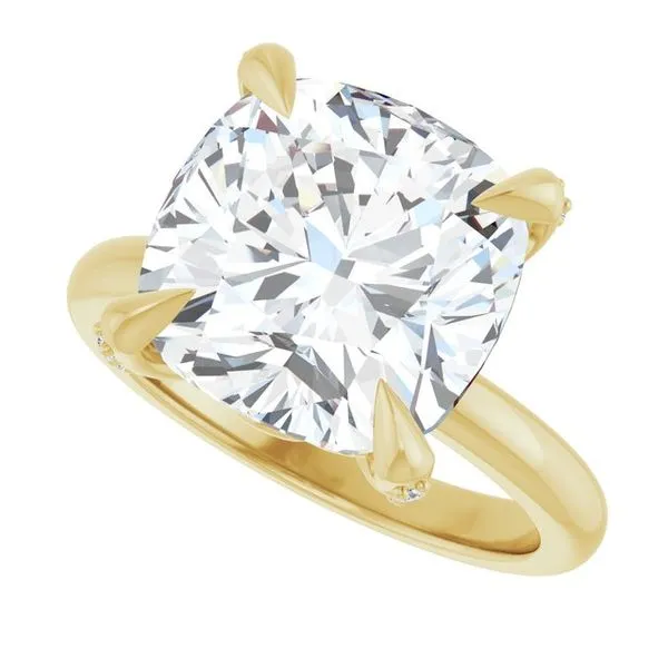 Claw-Prong Accented Engagement Ring Image 5 JF Jones Jewelers Rochester, NY