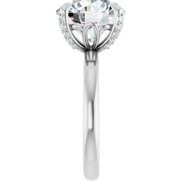 Claw-Prong Accented Engagement Ring Image 4 Don's Jewelry & Design Washington, IA