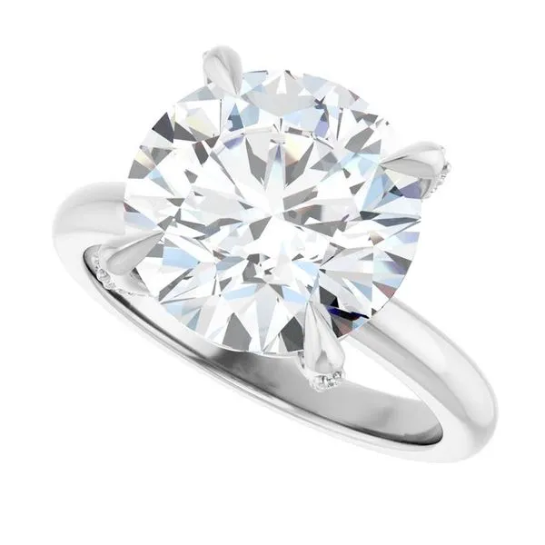 Claw-Prong Accented Engagement Ring Image 5 Shipley's Fine Jewelry Hampstead, MD