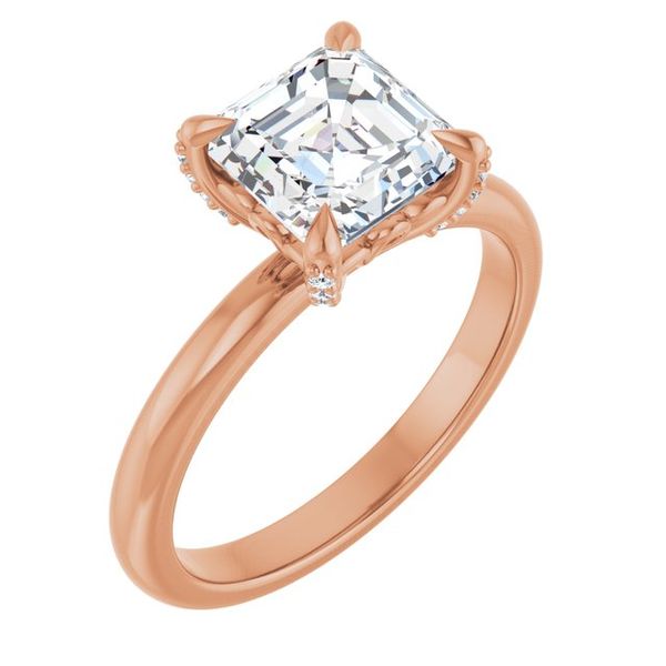 Claw-Prong Accented Engagement Ring