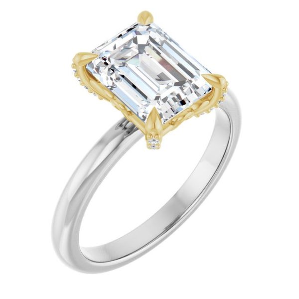 Claw-Prong Accented Engagement Ring