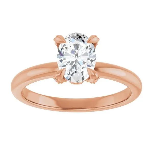 Claw-Prong Accented Engagement Ring Image 3 Austin's Fine Diamonds & Jewelry Lyndhurst, NJ