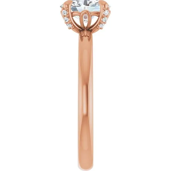 Claw-Prong Accented Engagement Ring Image 4 Arezzo Jewelers Elmwood Park, IL