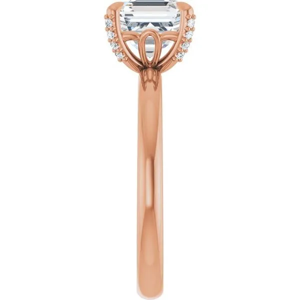 Claw-Prong Accented Engagement Ring Image 4 Don's Jewelry & Design Washington, IA