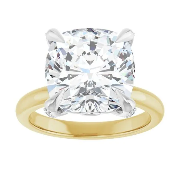 Claw-Prong Accented Engagement Ring Image 3 Michael Szwed Jewelers Longmeadow, MA