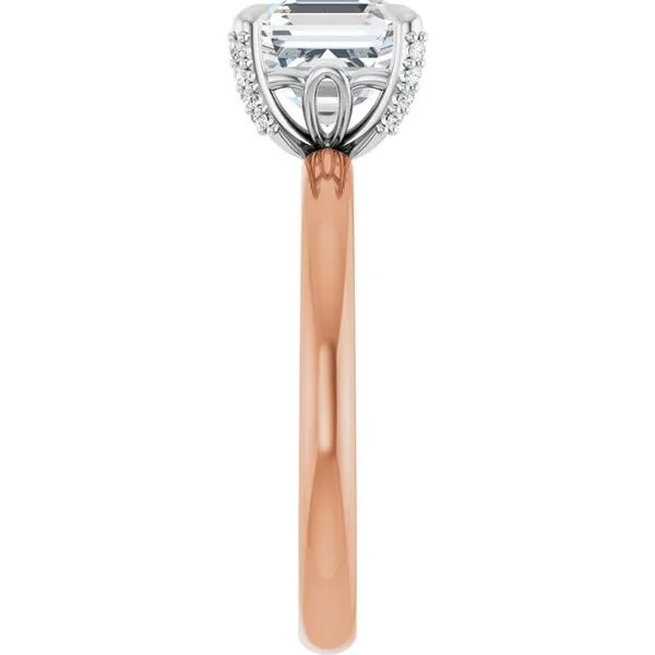 Claw-Prong Accented Engagement Ring Image 4 Northwood Jewelers Northwood, OH