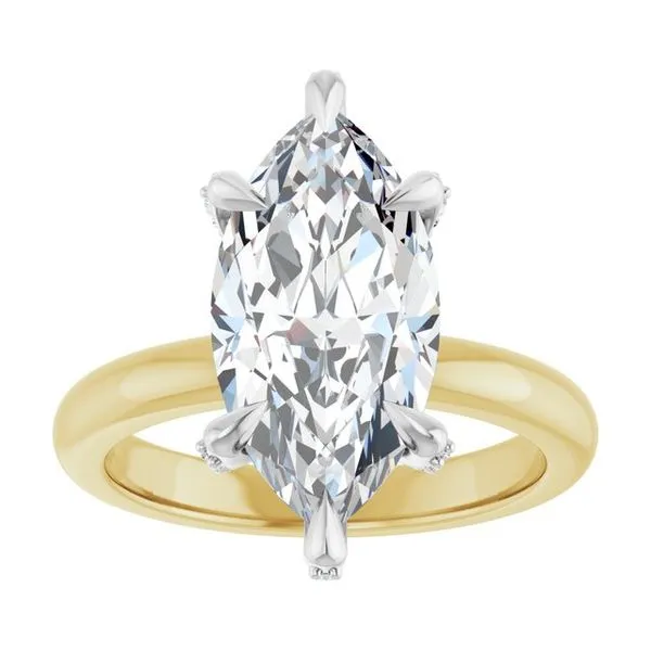 Claw-Prong Accented Engagement Ring Image 3 Clater Jewelers Louisville, KY