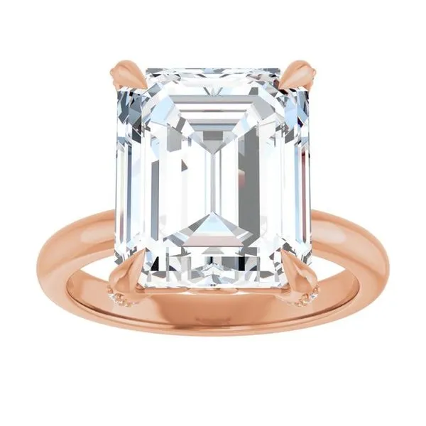 Claw-Prong Accented Engagement Ring Image 3 Ocean View Jewelers Millville, DE