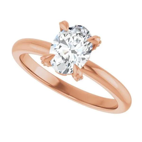 Claw-Prong Accented Engagement Ring Image 5 Austin's Fine Diamonds & Jewelry Lyndhurst, NJ