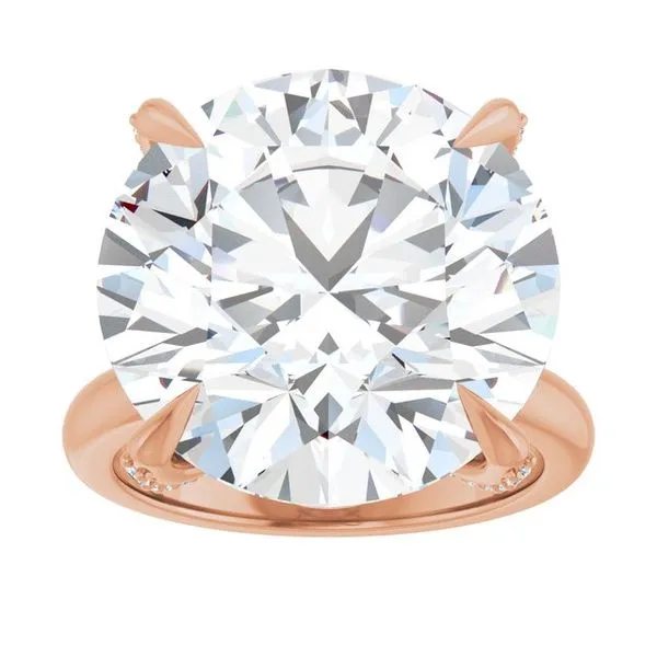 Claw-Prong Accented Engagement Ring Image 3 Redlands Jewelers Redlands, CA