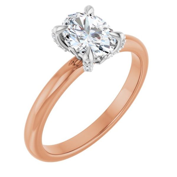 Claw-Prong Accented Engagement Ring