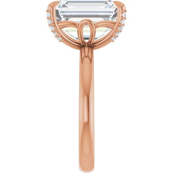 Claw-Prong Accented Engagement Ring Image 4 Clater Jewelers Louisville, KY