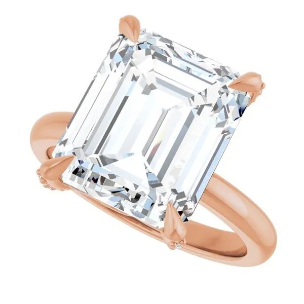 Claw-Prong Accented Engagement Ring Image 5 Natale Jewelers Sewell, NJ