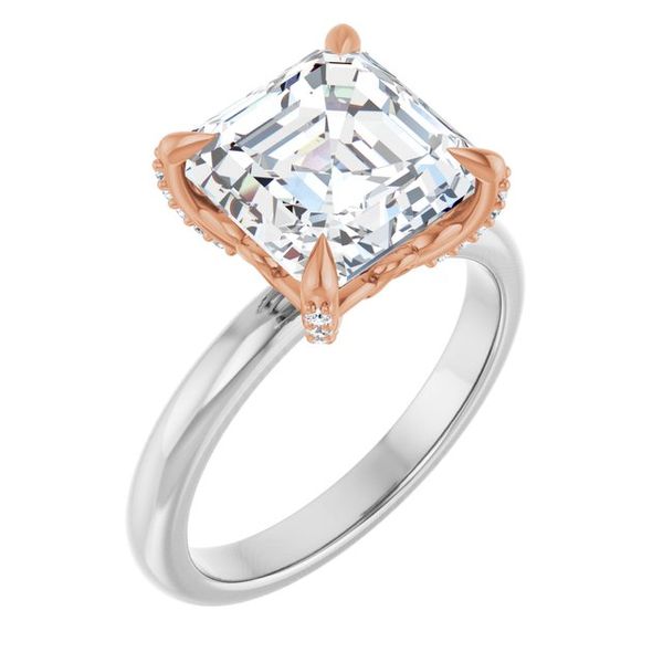 Claw-Prong Accented Engagement Ring
