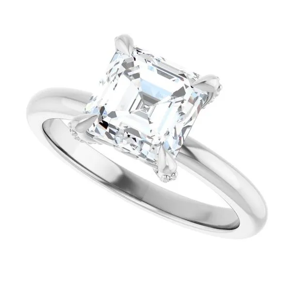 Claw-Prong Accented Engagement Ring Image 5 Mark Jewellers La Crosse, WI