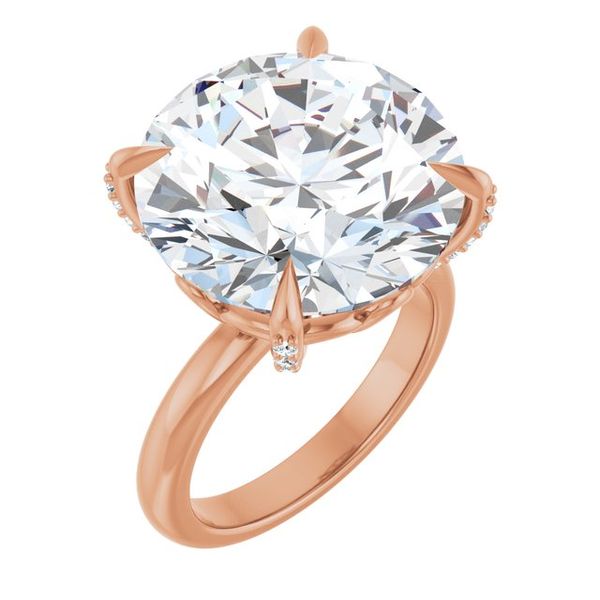 Claw-Prong Accented Engagement Ring