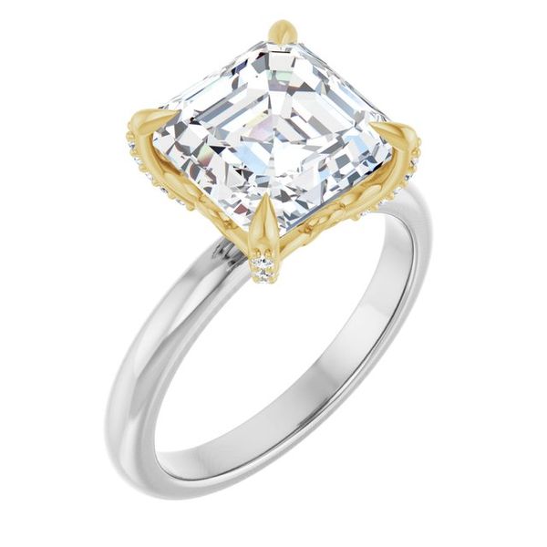 Claw-Prong Accented Engagement Ring