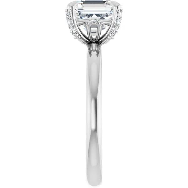 Claw-Prong Accented Engagement Ring Image 4 Ocean View Jewelers Millville, DE