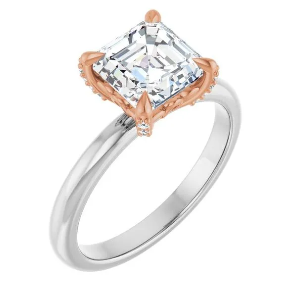 Claw-Prong Accented Engagement Ring Morin Jewelers Southbridge, MA